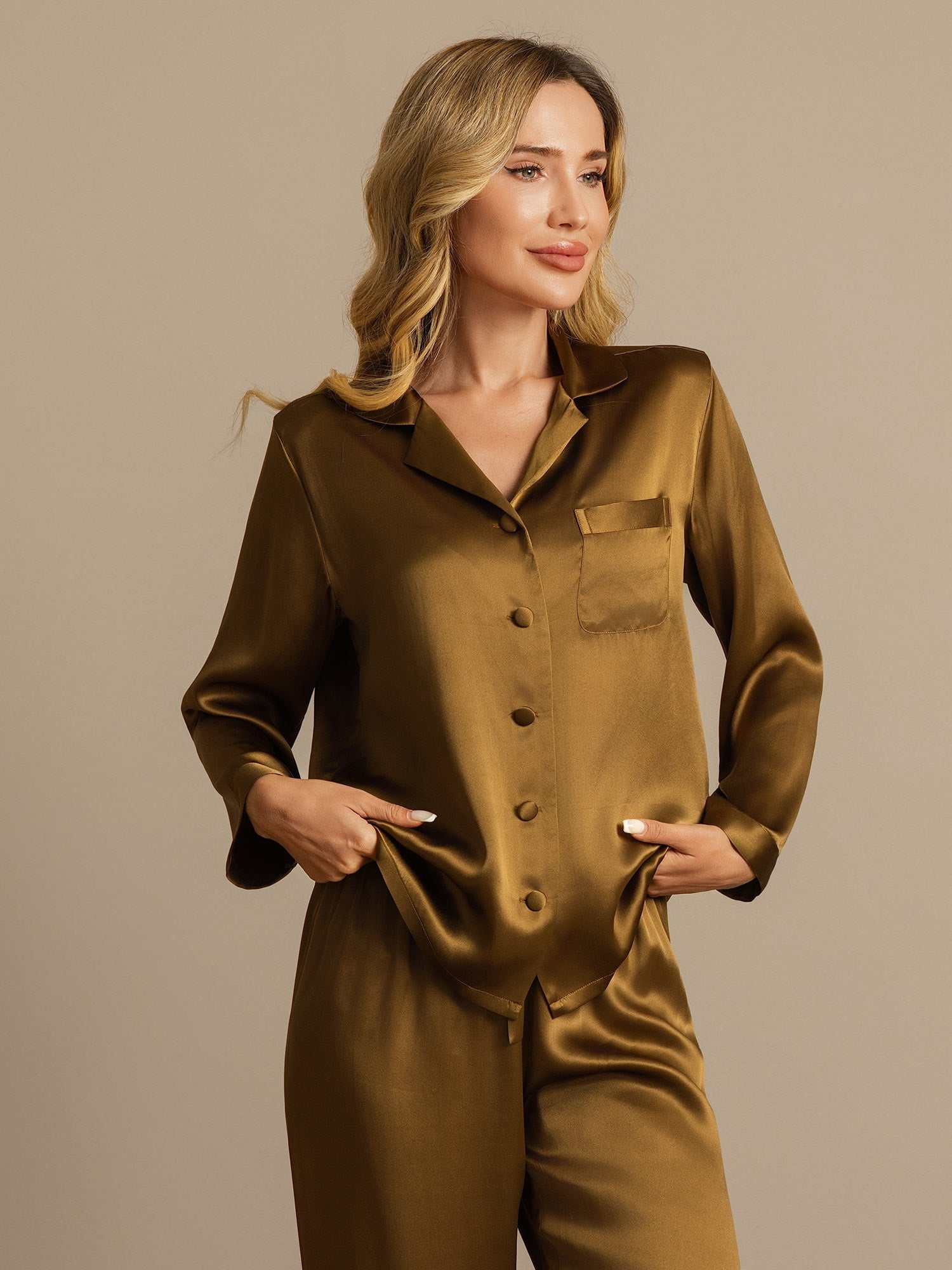 Women’s Mulberry Silk Long Sleeve Pajama Set