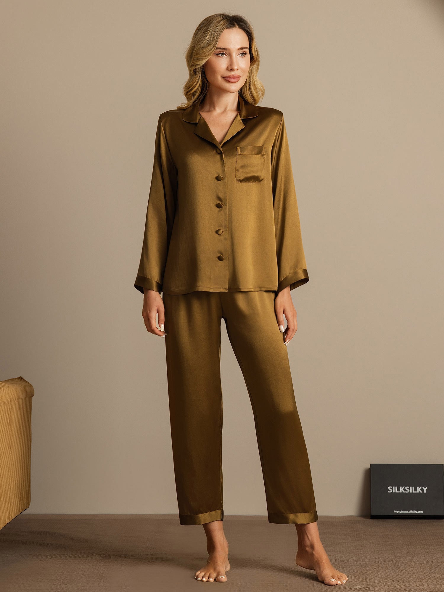 Women’s Mulberry Silk Long Sleeve Pajama Set