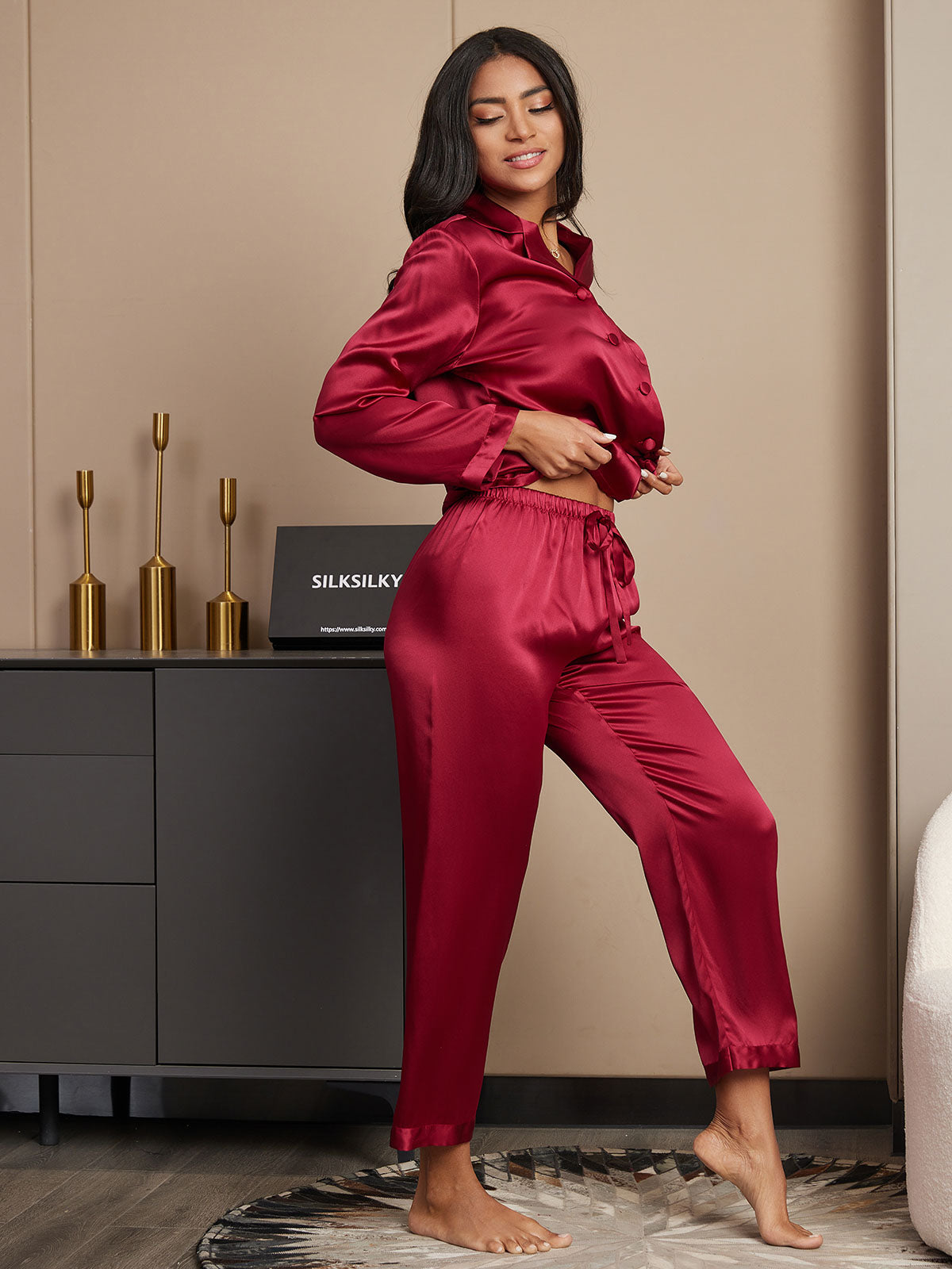 Women’s Mulberry Silk Long Sleeve Pajama Set