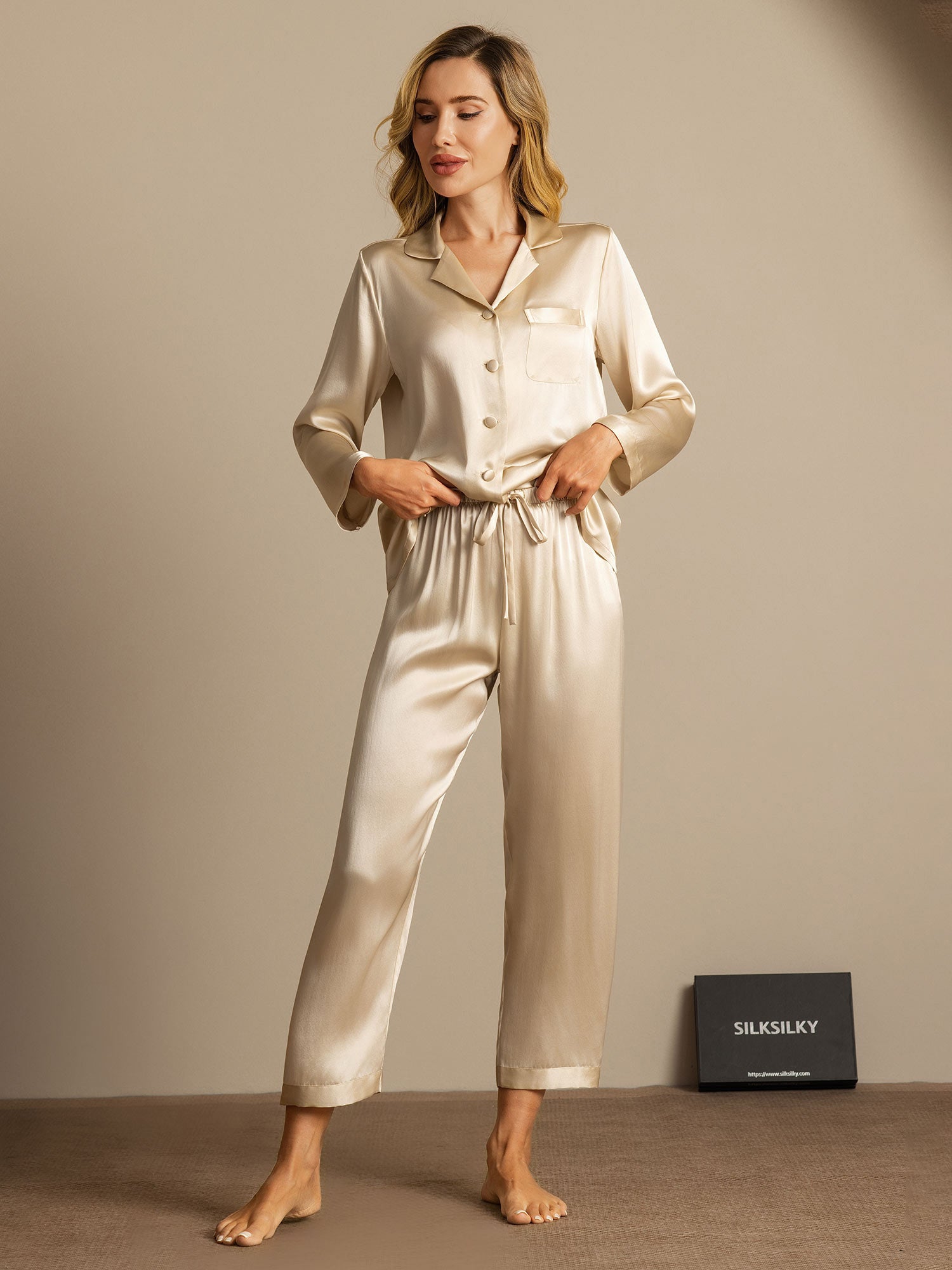 Women’s Mulberry Silk Long Sleeve Pajama Set
