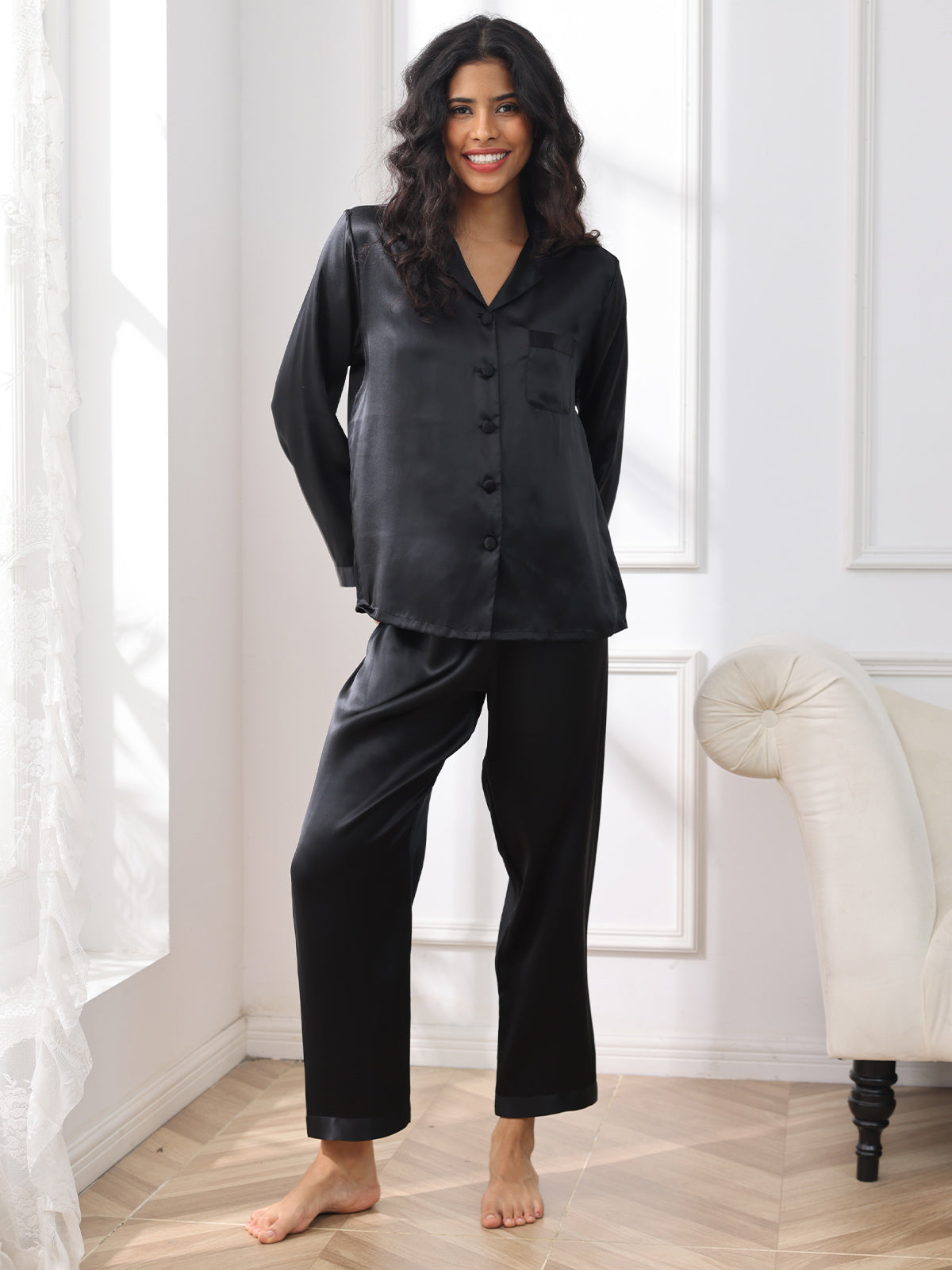 Women’s Mulberry Silk Long Sleeve Pajama Set