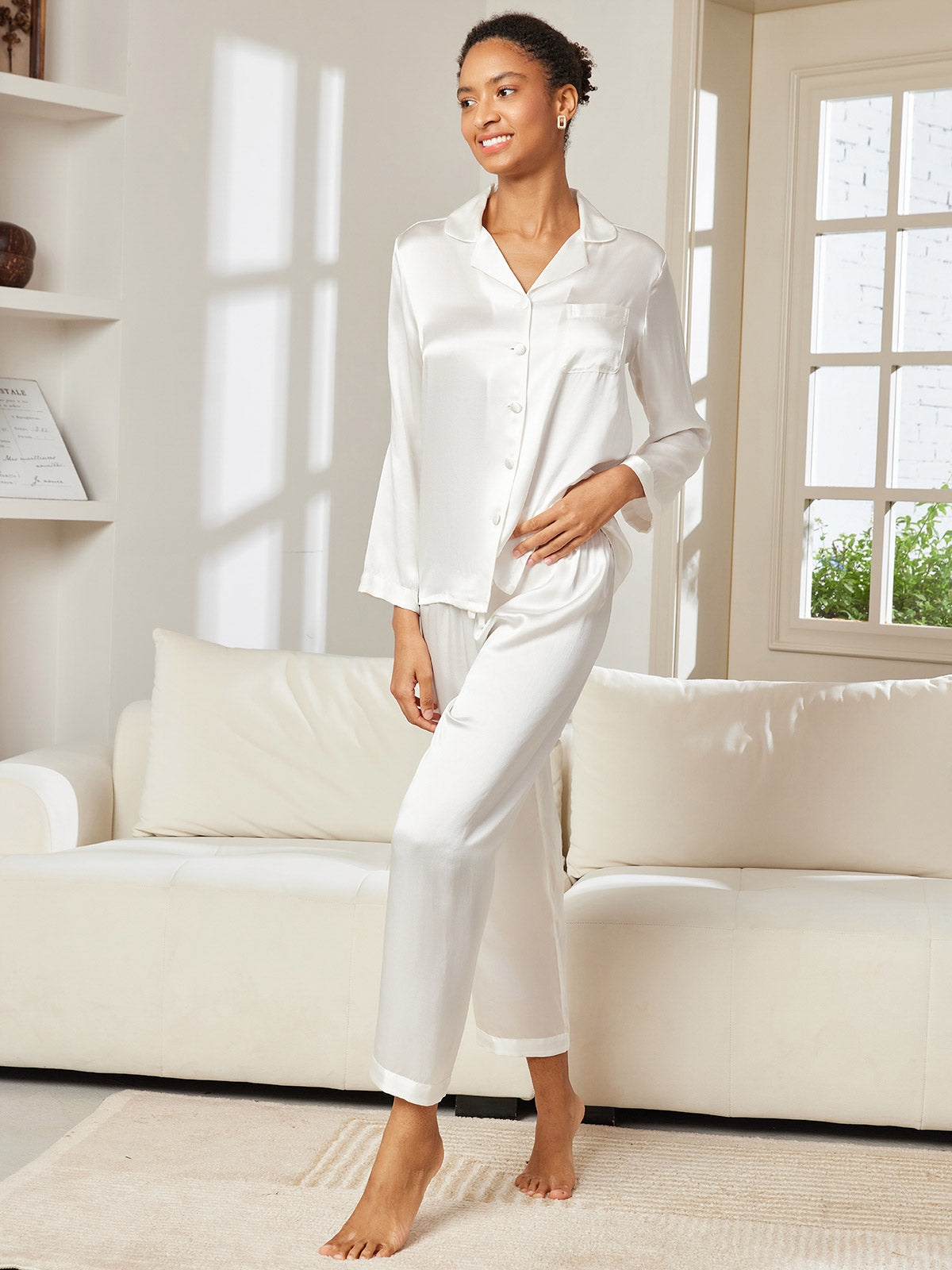 Women’s Mulberry Silk Long Sleeve Pajama Set