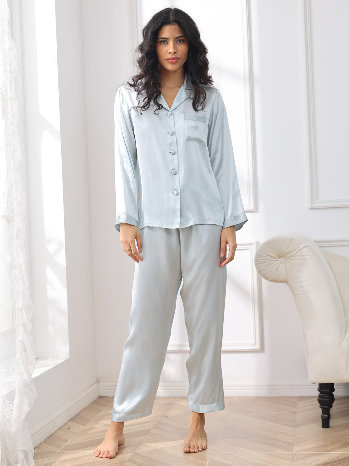 Women’s Mulberry Silk Long Sleeve Pajama Set