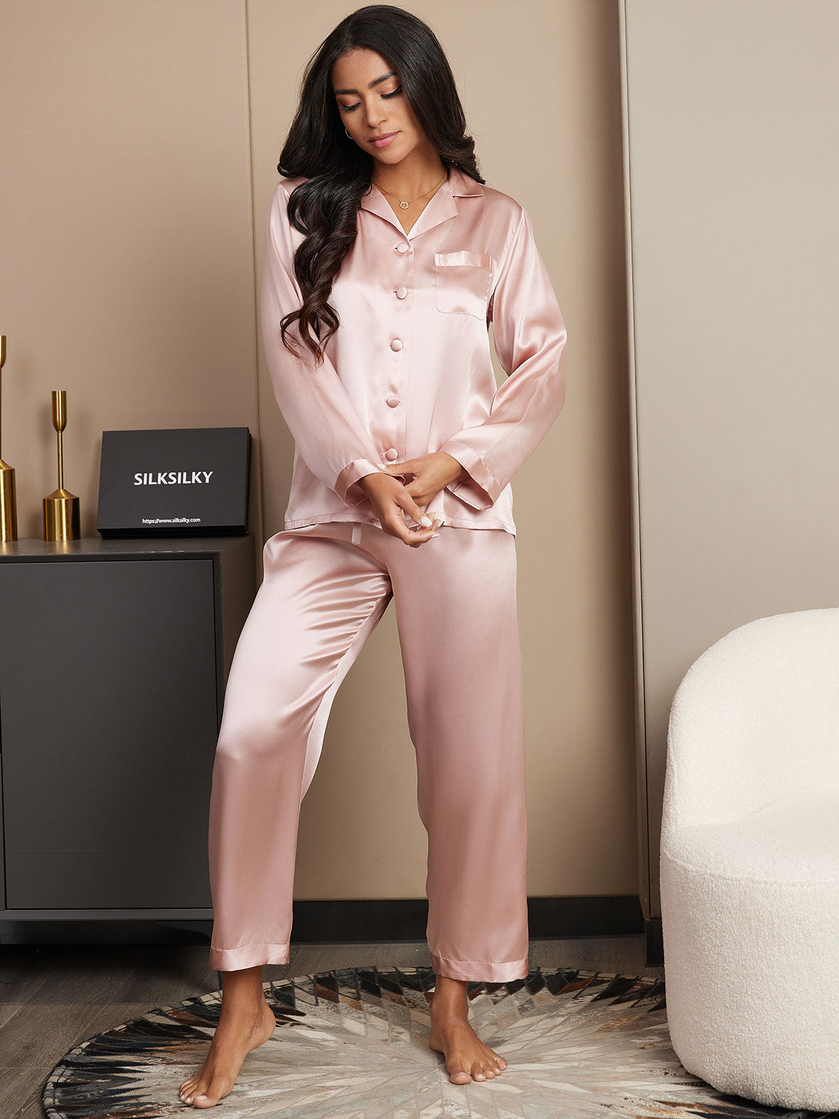 Women’s Mulberry Silk Long Sleeve Pajama Set